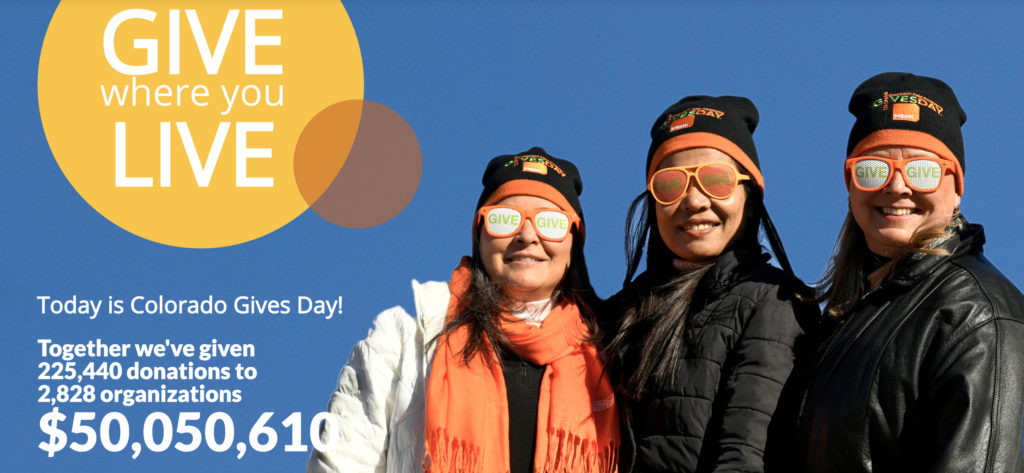 Snapshot of the ColoradoGIves.org Website as the 2020 Colorado Gives Day came to an end with $50,000,000 in donations.